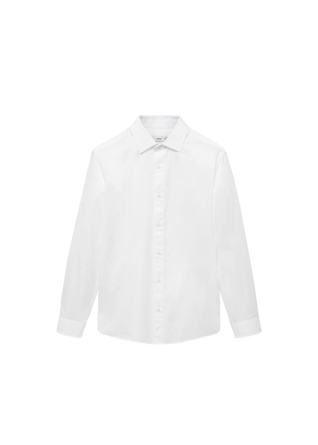White 100% Cotton Regular Fit Shirt, , large image number 2