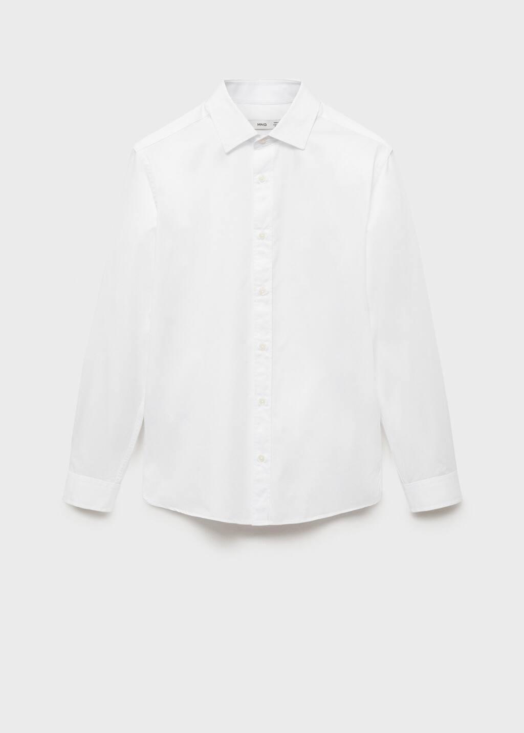 White 100% Cotton Regular Fit Shirt, , large image number 4