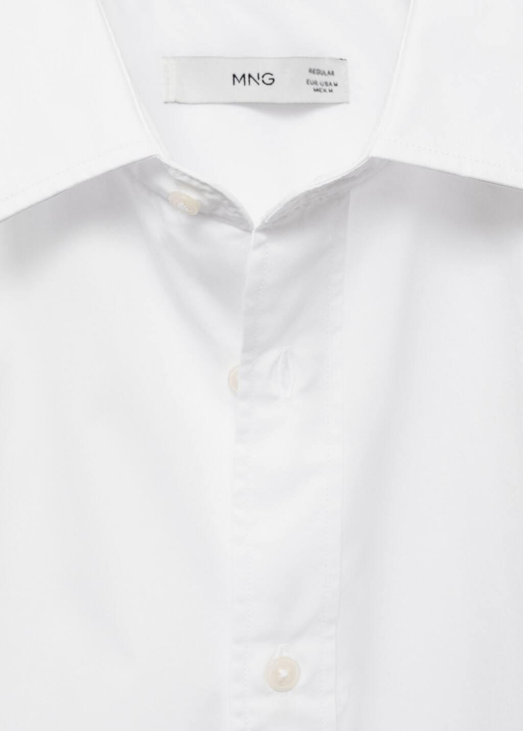 White 100% Cotton Regular Fit Shirt, , large image number 5