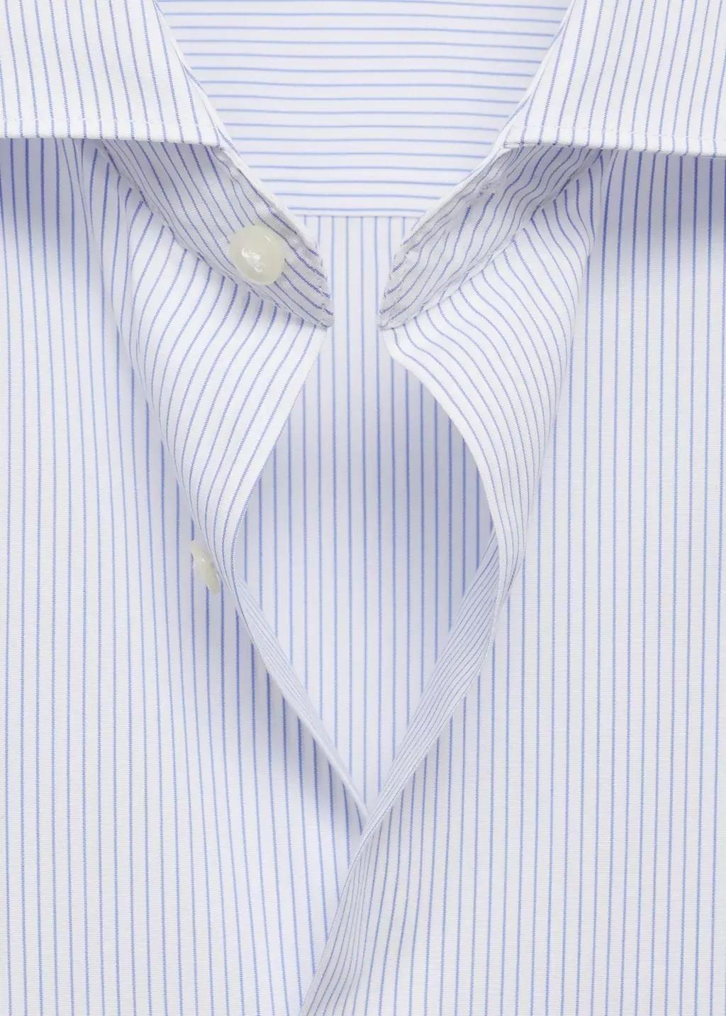 Blue Lt-Pastel Regular Fit Striped Cotton Shirt, , large image number 5