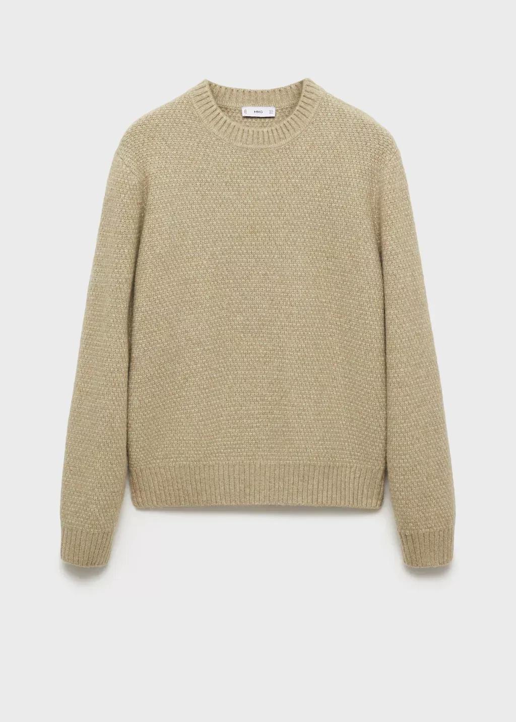 Green Texture Casual Sweater, , large image number 4