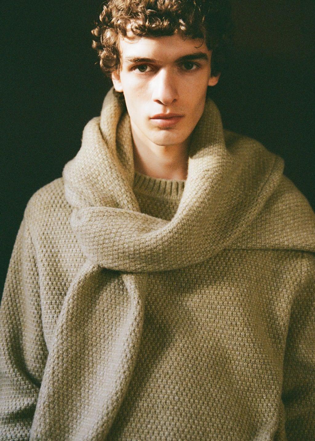 Green Texture Casual Sweater, , large image number 5