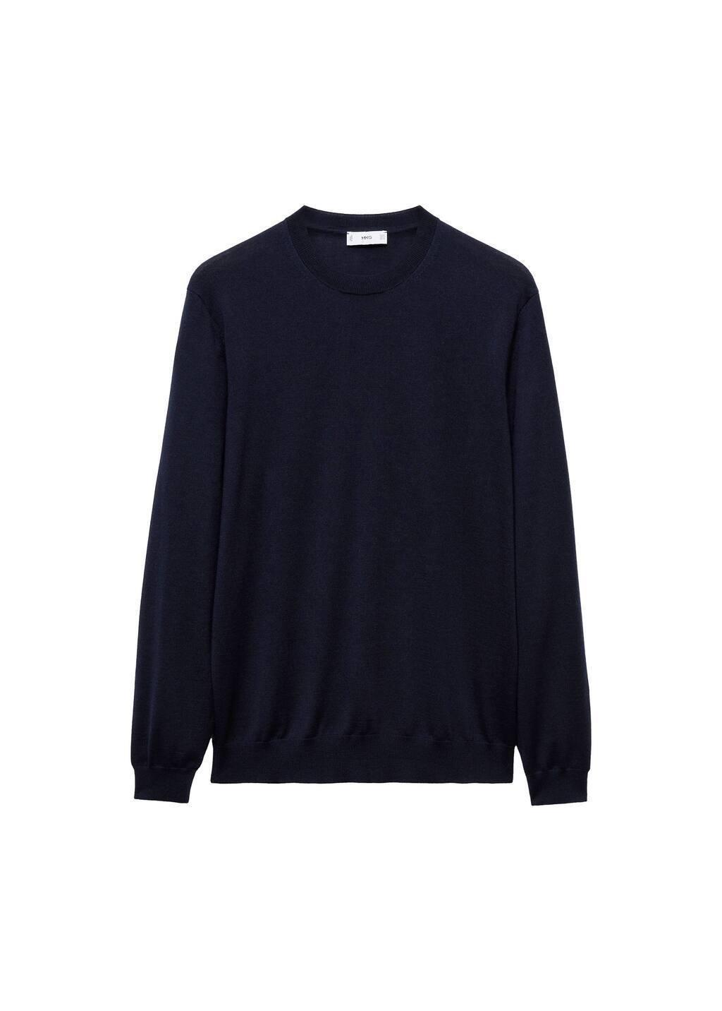 Black 100% Merino Wool Sweater, , large image number 2