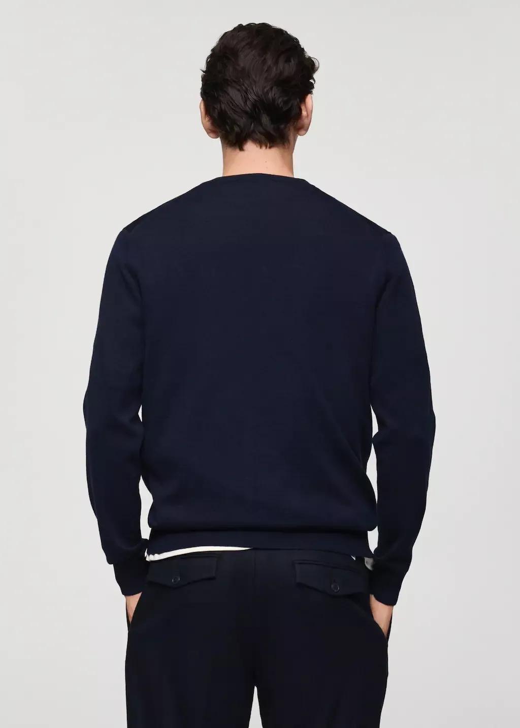 Black 100% Merino Wool Sweater, , large image number 5
