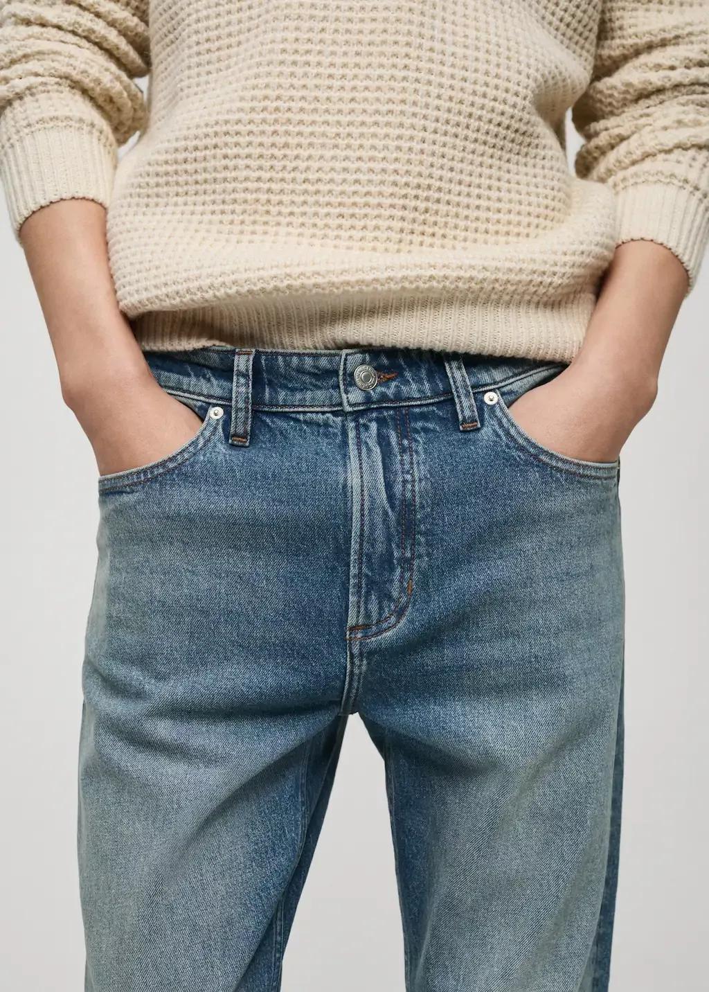 Blue Ben Tapered-Fit Light-Wash Jeans, , large image number 1