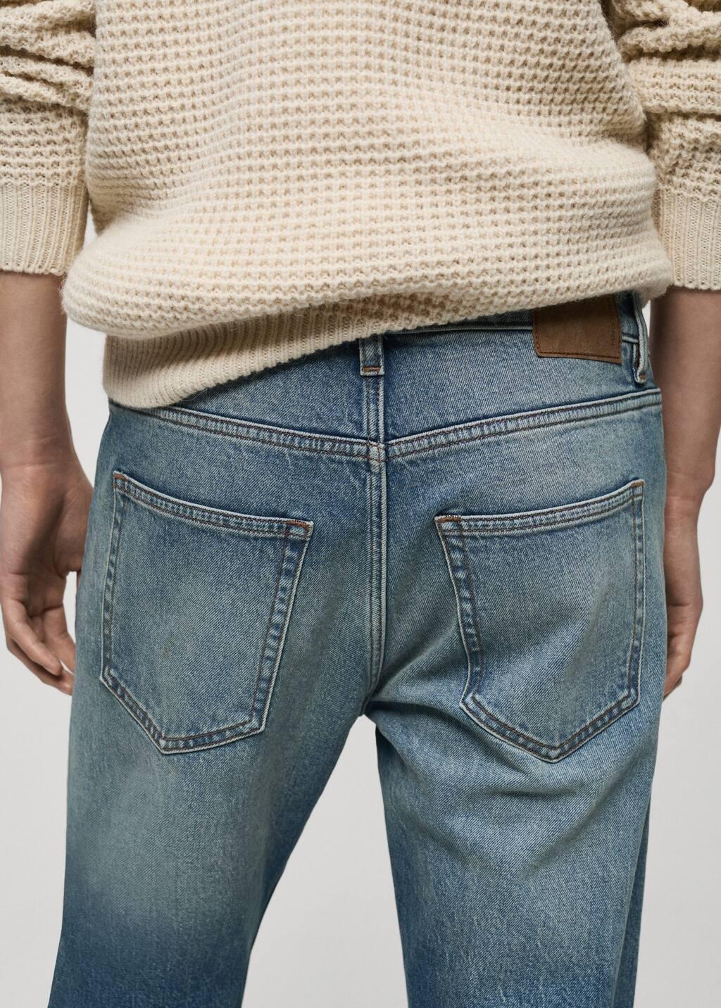 Blue Ben Tapered-Fit Light-Wash Jeans, , large image number 4