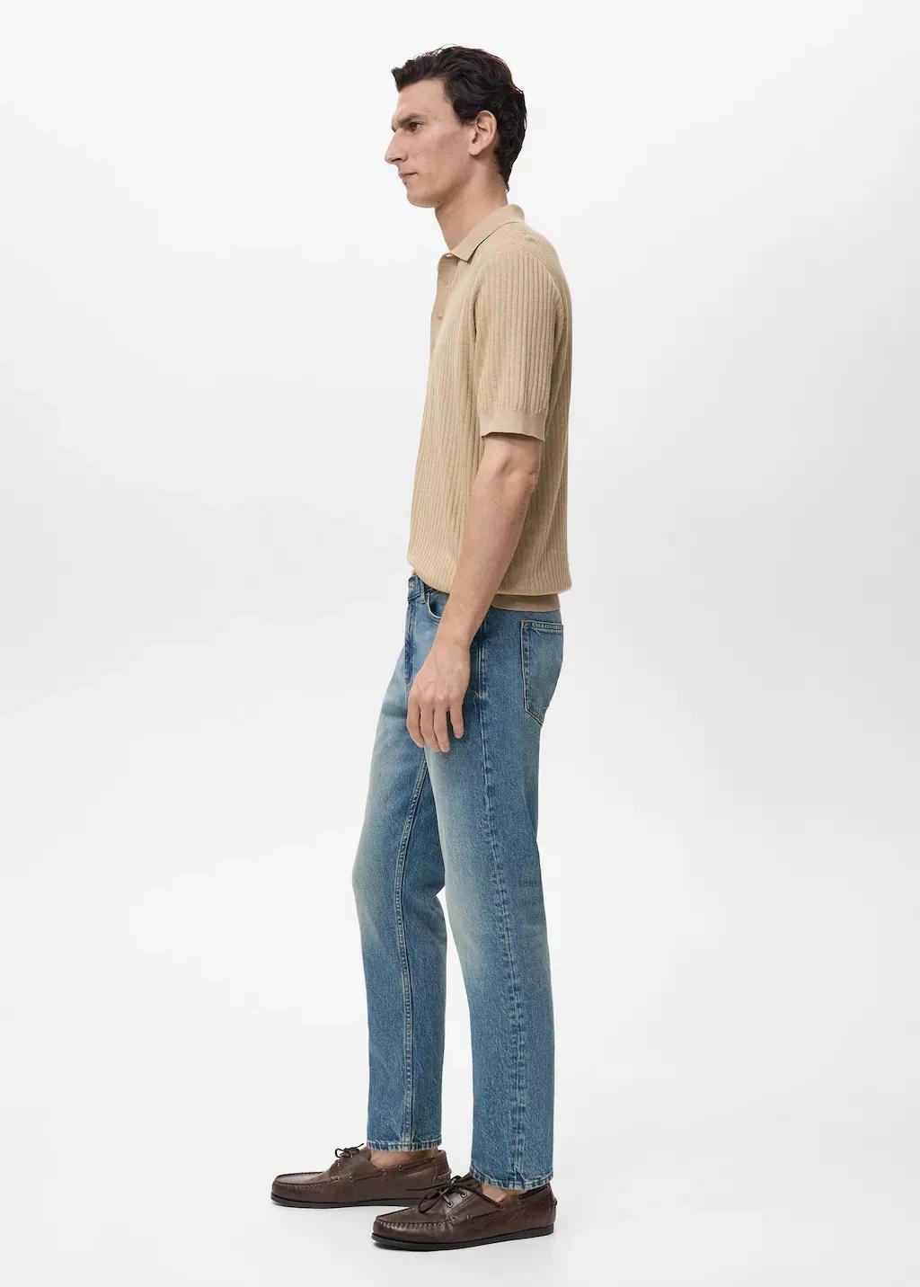 Blue Ben Tapered-Fit Light-Wash Jeans, , large image number 7