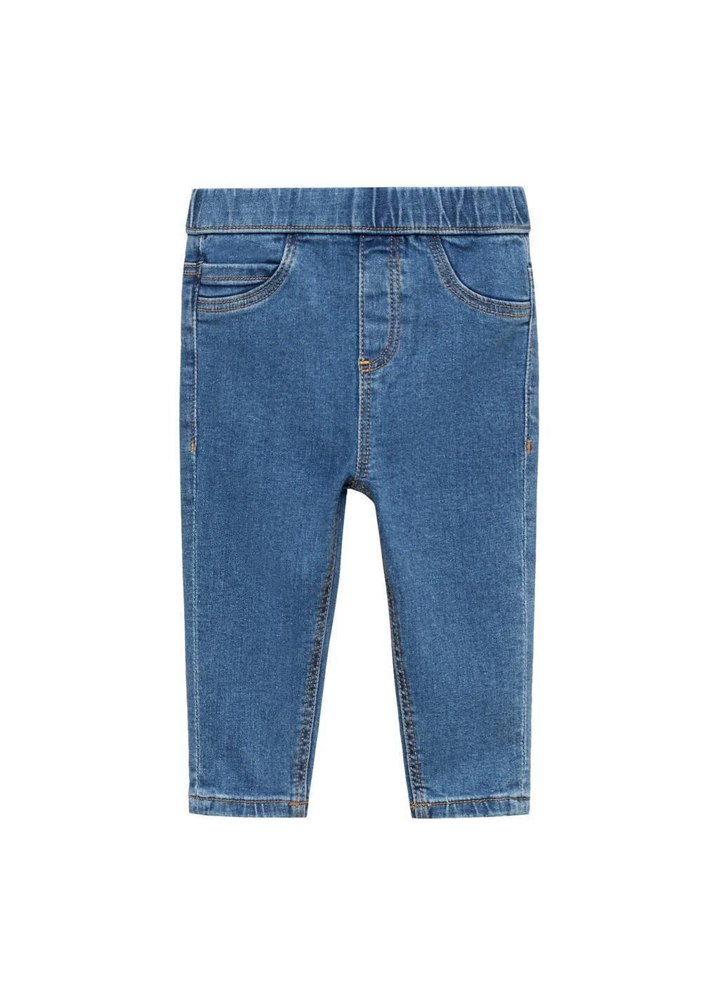 Blue Drawstring Waist Jeans, Baby Girl, , large image number 3