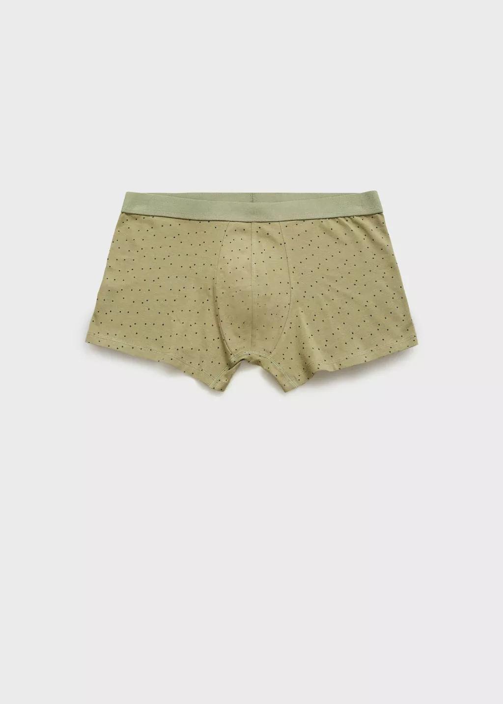 Khaki Set Of 3 Cotton Combination Briefs, , large image number 1
