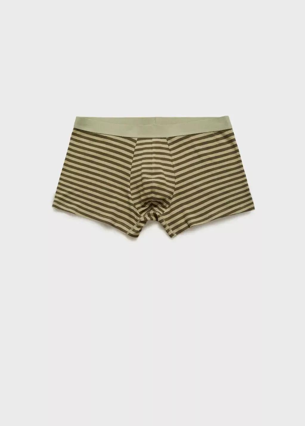 Khaki Set Of 3 Cotton Combination Briefs, , large image number 2