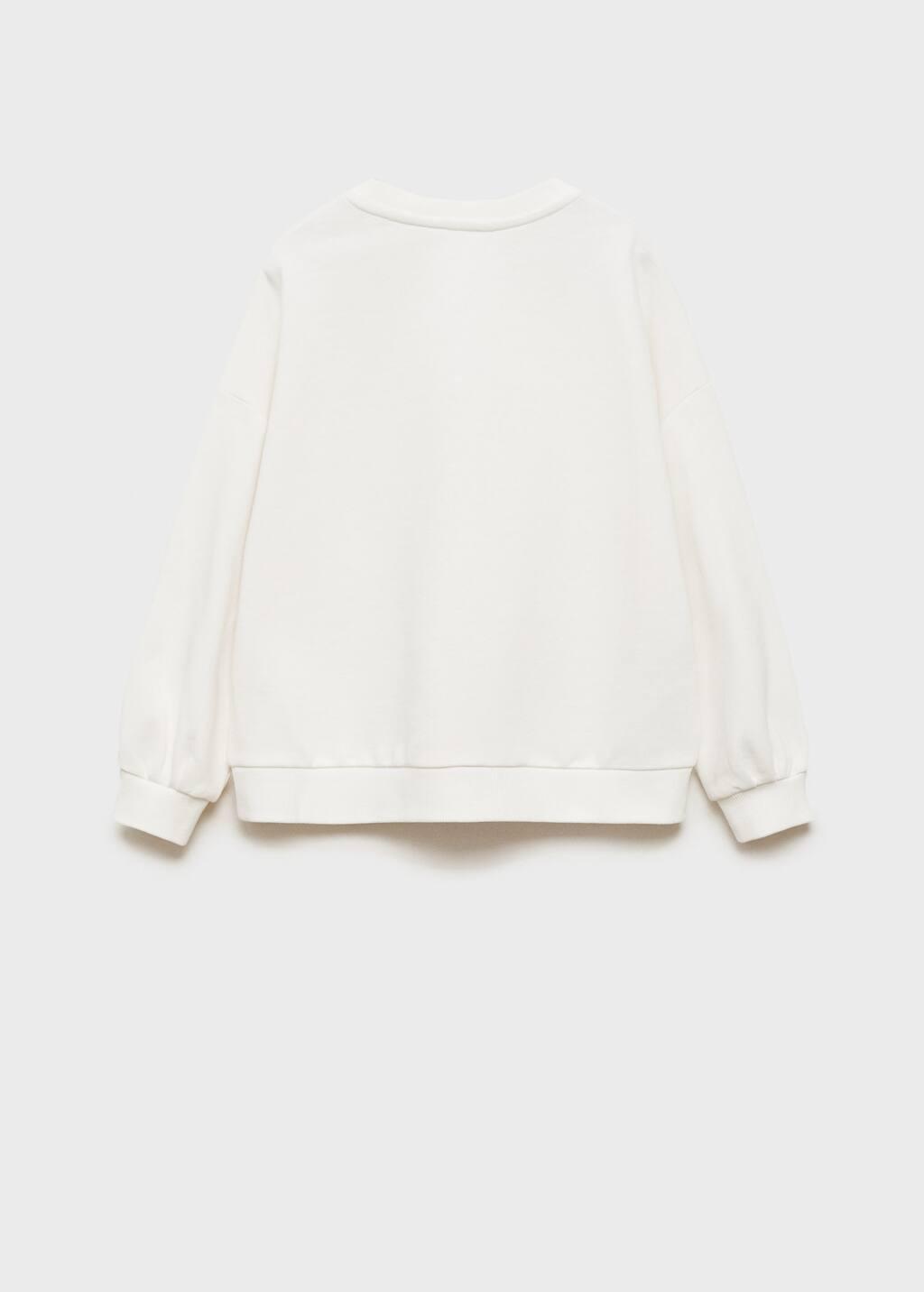 White Sequin Floral Sweatshirt, Kids Girl, , large image number 5