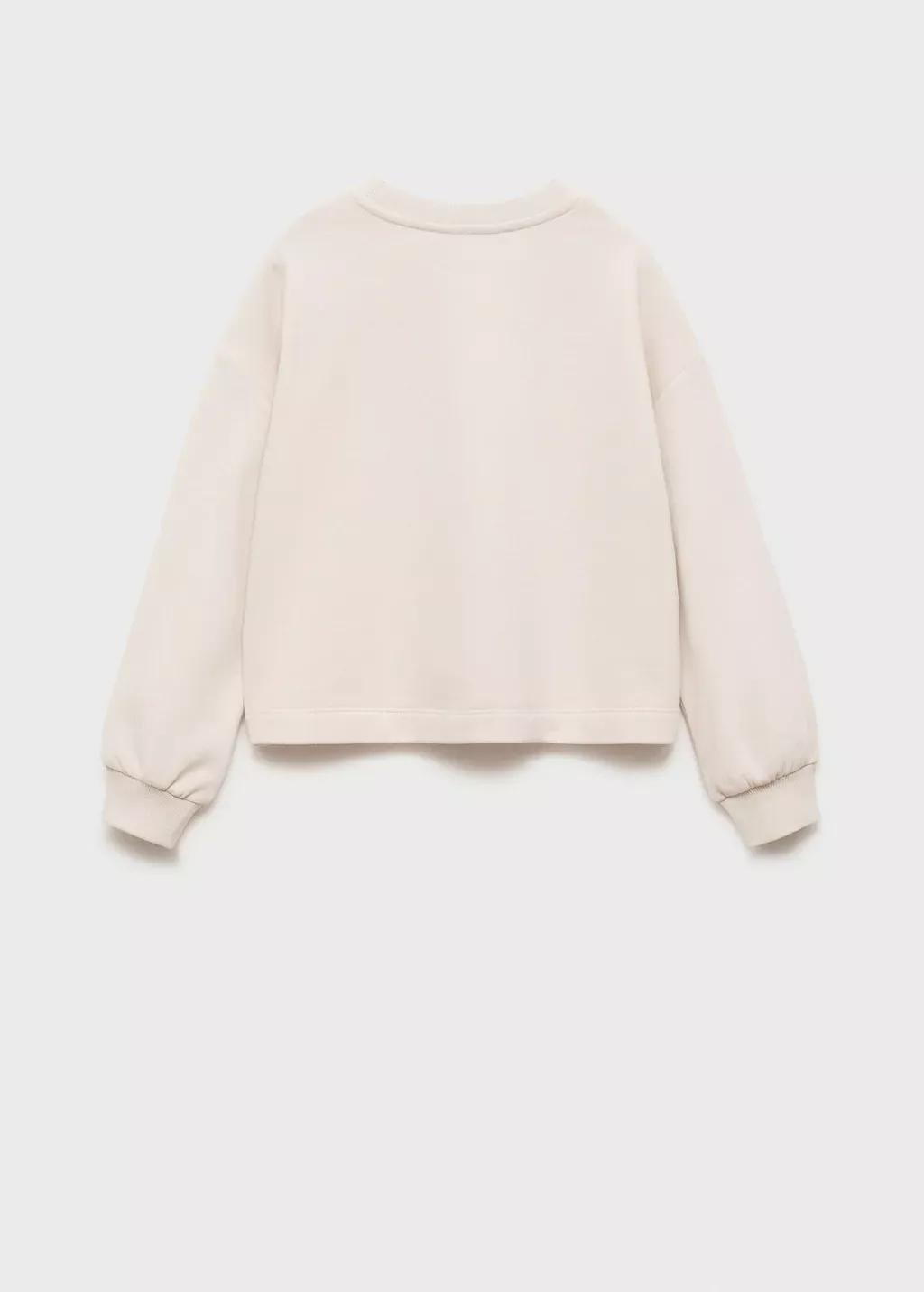 White Bead Detail Sweatshirt, Kids Girl, , large image number 5