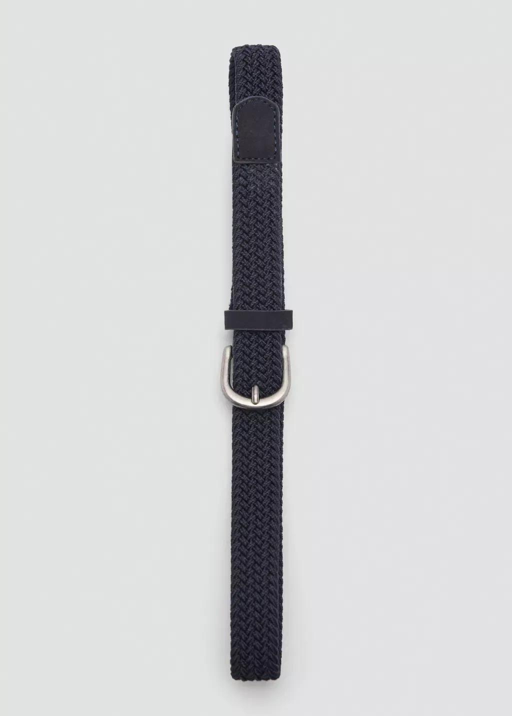 Navy Braided Belt, , large image number 3