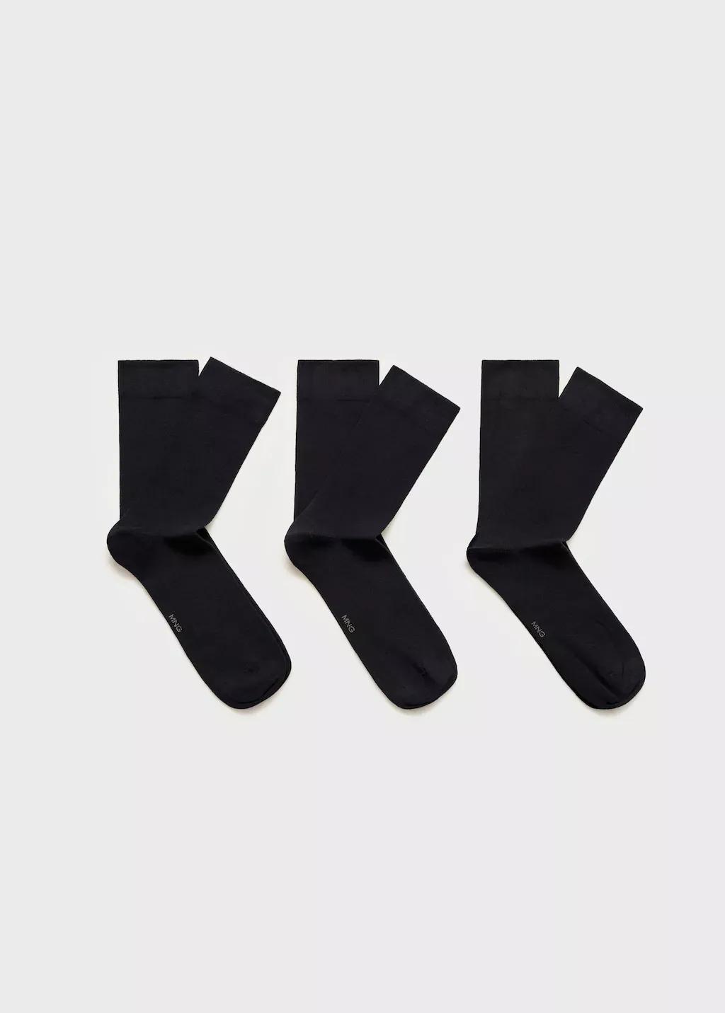 Navy Pack Of 3 Cotton Socks, , large image number 0