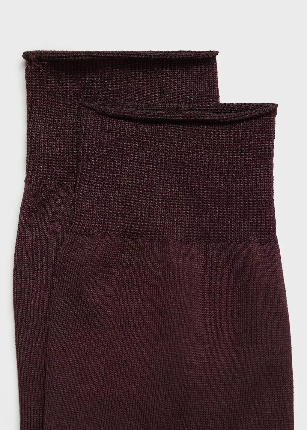 Brown Pack Of 2 Long Cotton Socks, , large image number 1