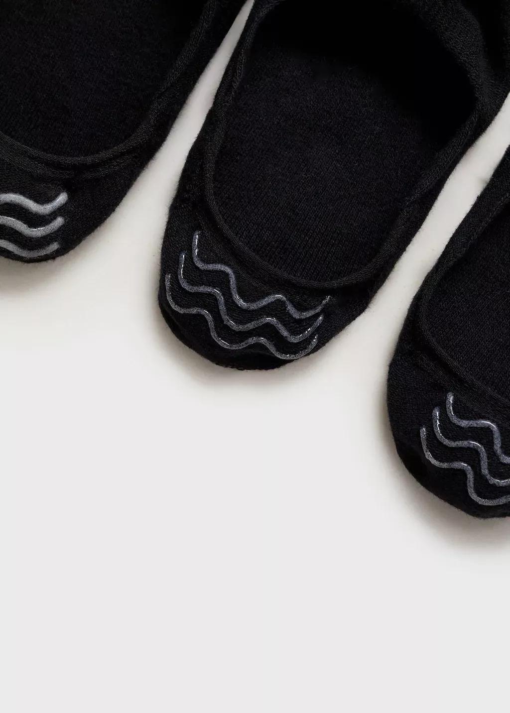 Black Pack Of 3 Cotton Socks, , large image number 1