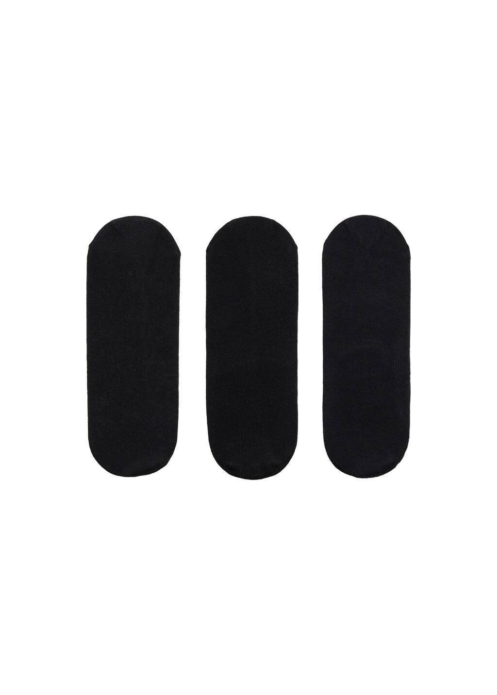 Black Pack Of 3 Cotton Socks, , large image number 2