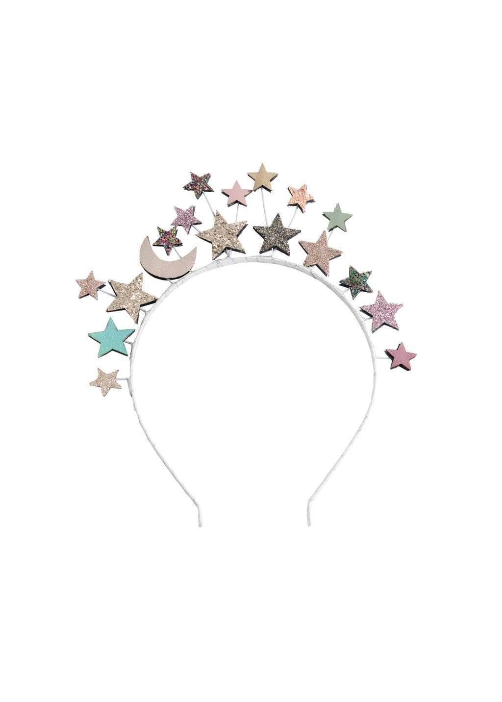 Gold Stars Hairband, Kids Girl, Gold, large image number 1
