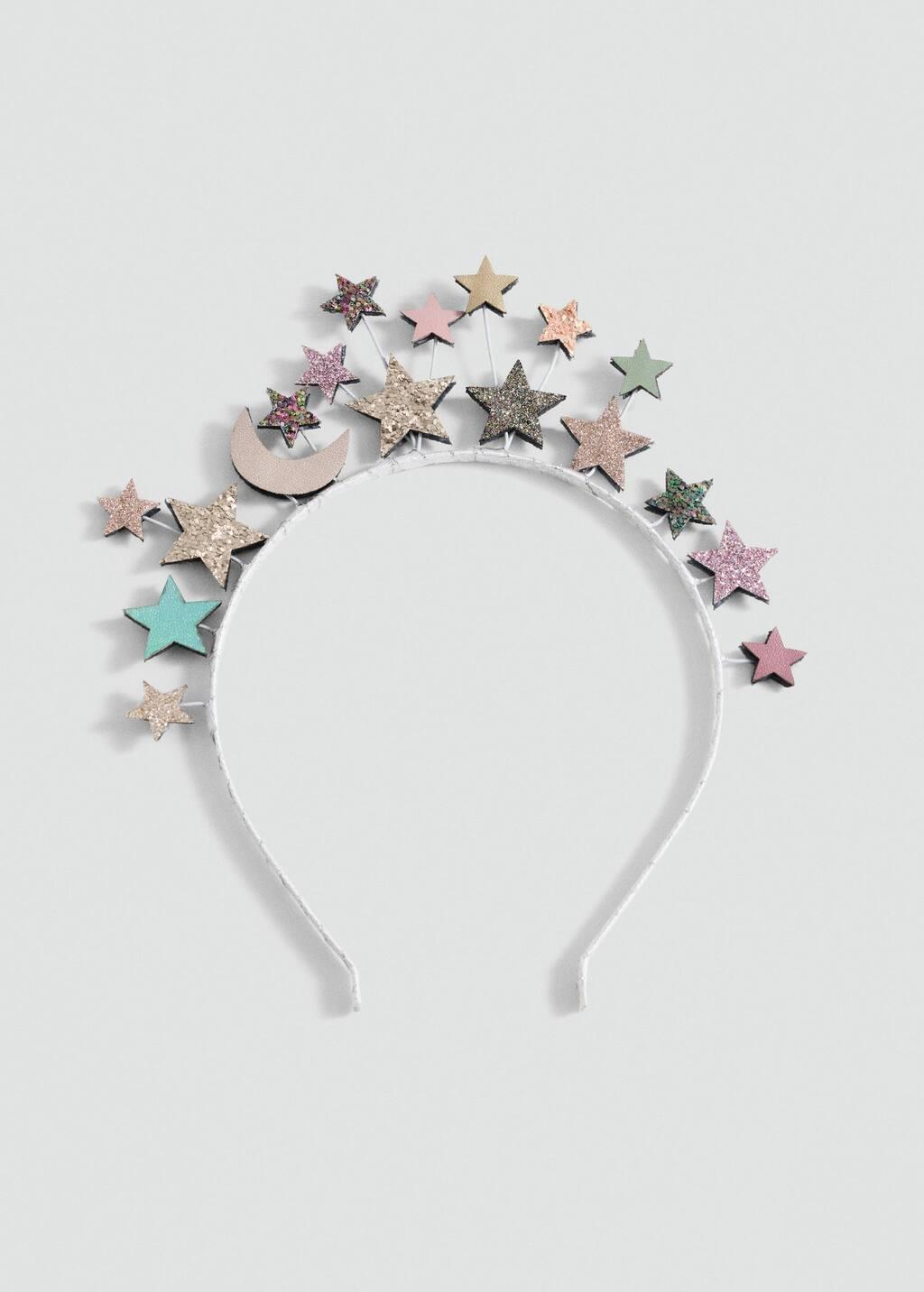 Gold Stars Hairband, Kids Girl, Gold, large image number 2