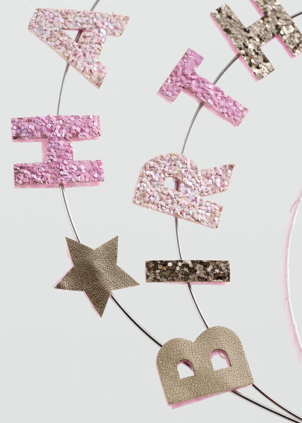 Gold Birthday Headband, Kids Girl, Gold, large image number 0