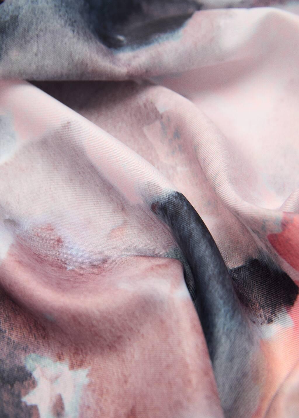 Pink Lt-Pastel Printed Satin Scarf, Light-Pastel Pink, large image number 0