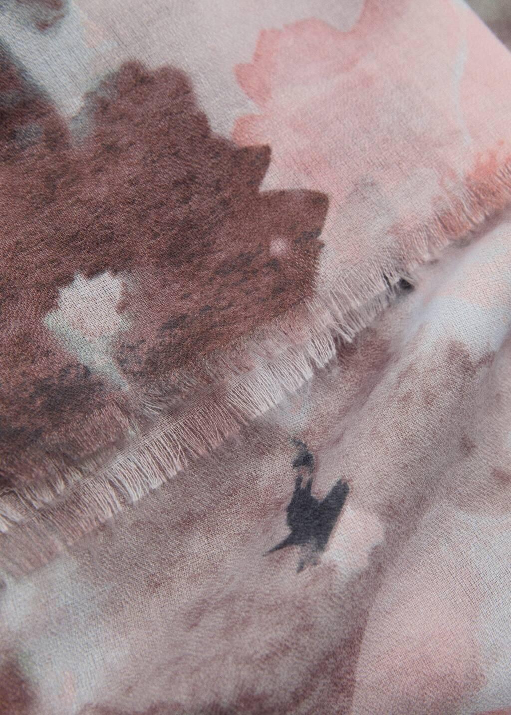 Pink Lt Pastel Floral Print Scarf, 0201_82, medium