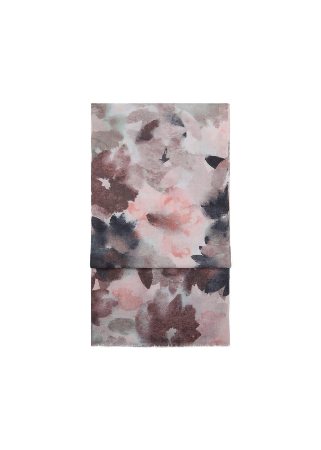 Pink Lt Pastel Floral Print Scarf, 0201_82, large image number 1