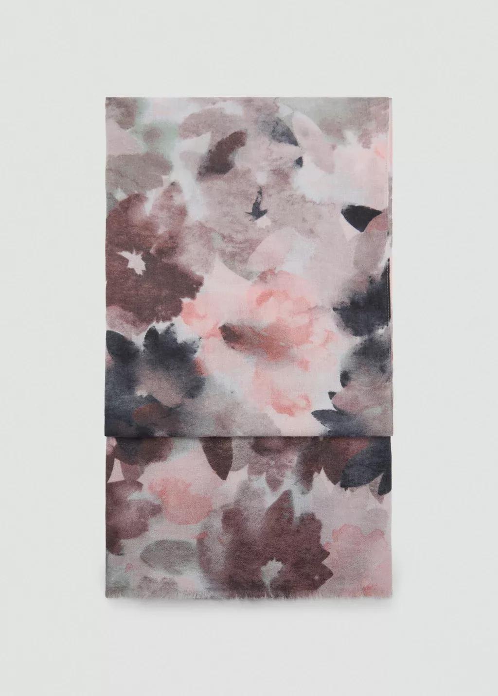 Pink Lt Pastel Floral Print Scarf, 0201_82, large image number 2