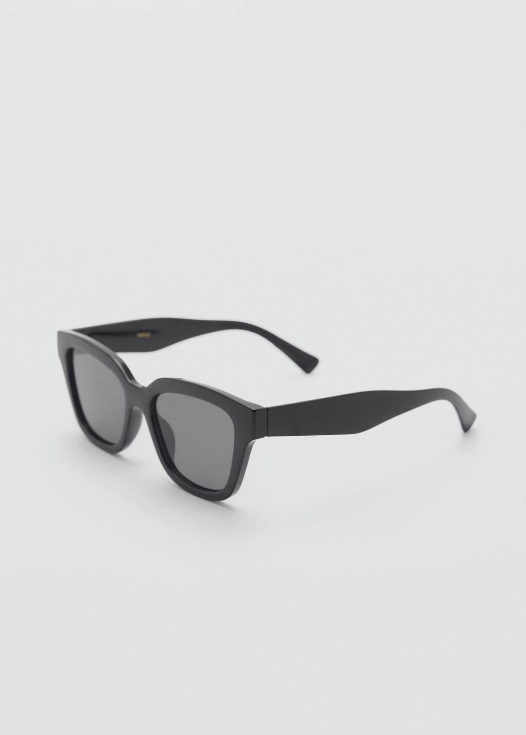 Black Resin Frame Sunglasses, Black, large image number 0