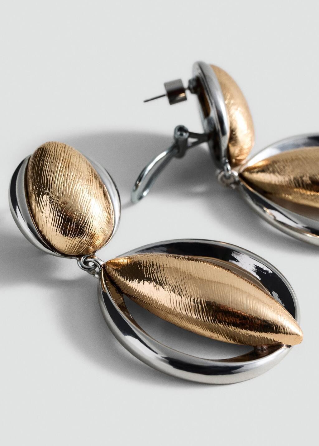 Gold Circular-Design Earrings, 0201_OR, large image number 0