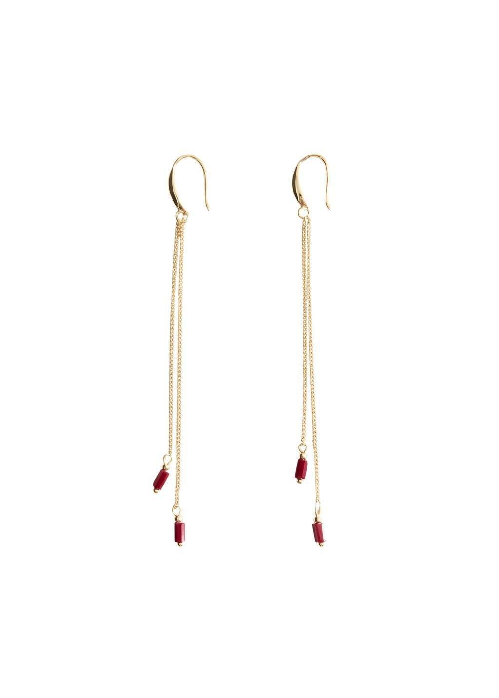 Gold Cascade Crystal Earrings, Gold, large image number 1
