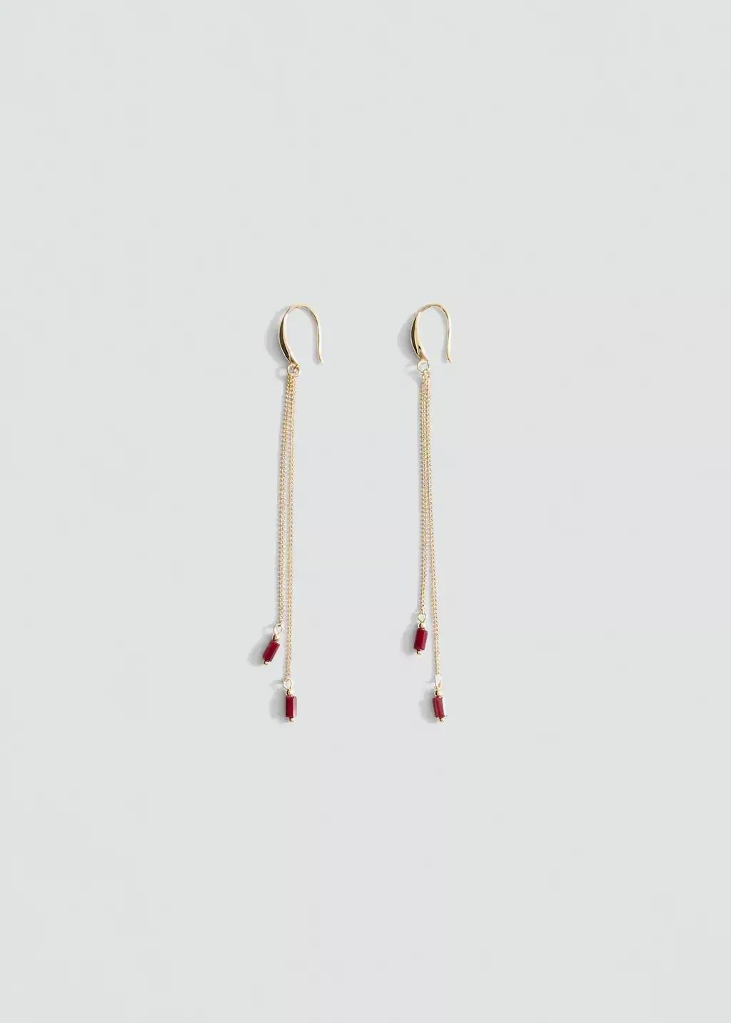 Gold Cascade Crystal Earrings, Gold, large image number 2