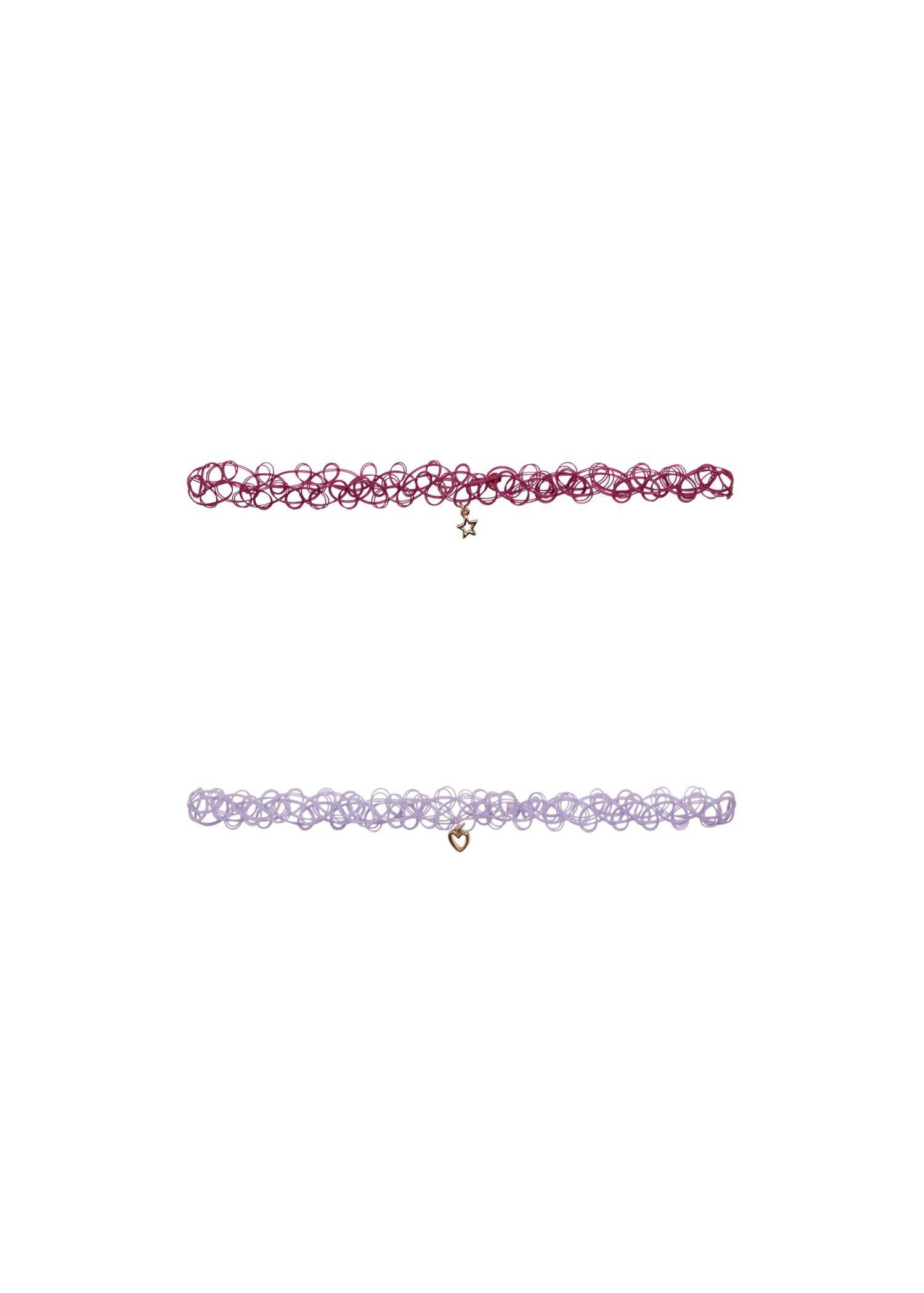 Medium Purple 2 Pendant Chockers Pack, Kids Girl, , large image number 1