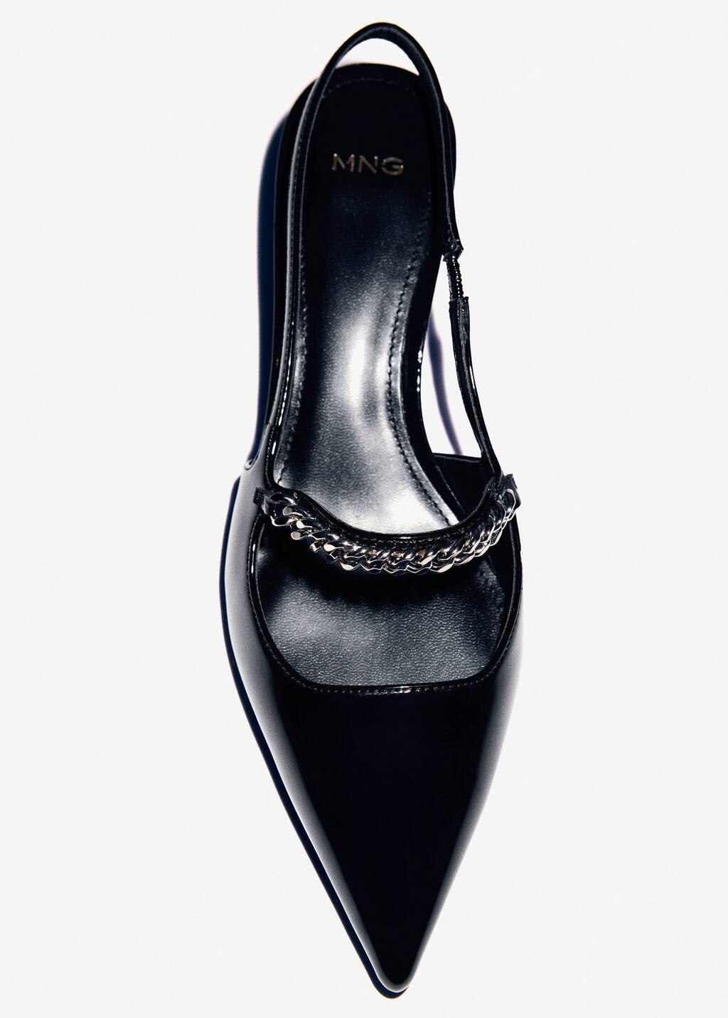 Black High Heel Shoes With Link Straps, , large image number 5