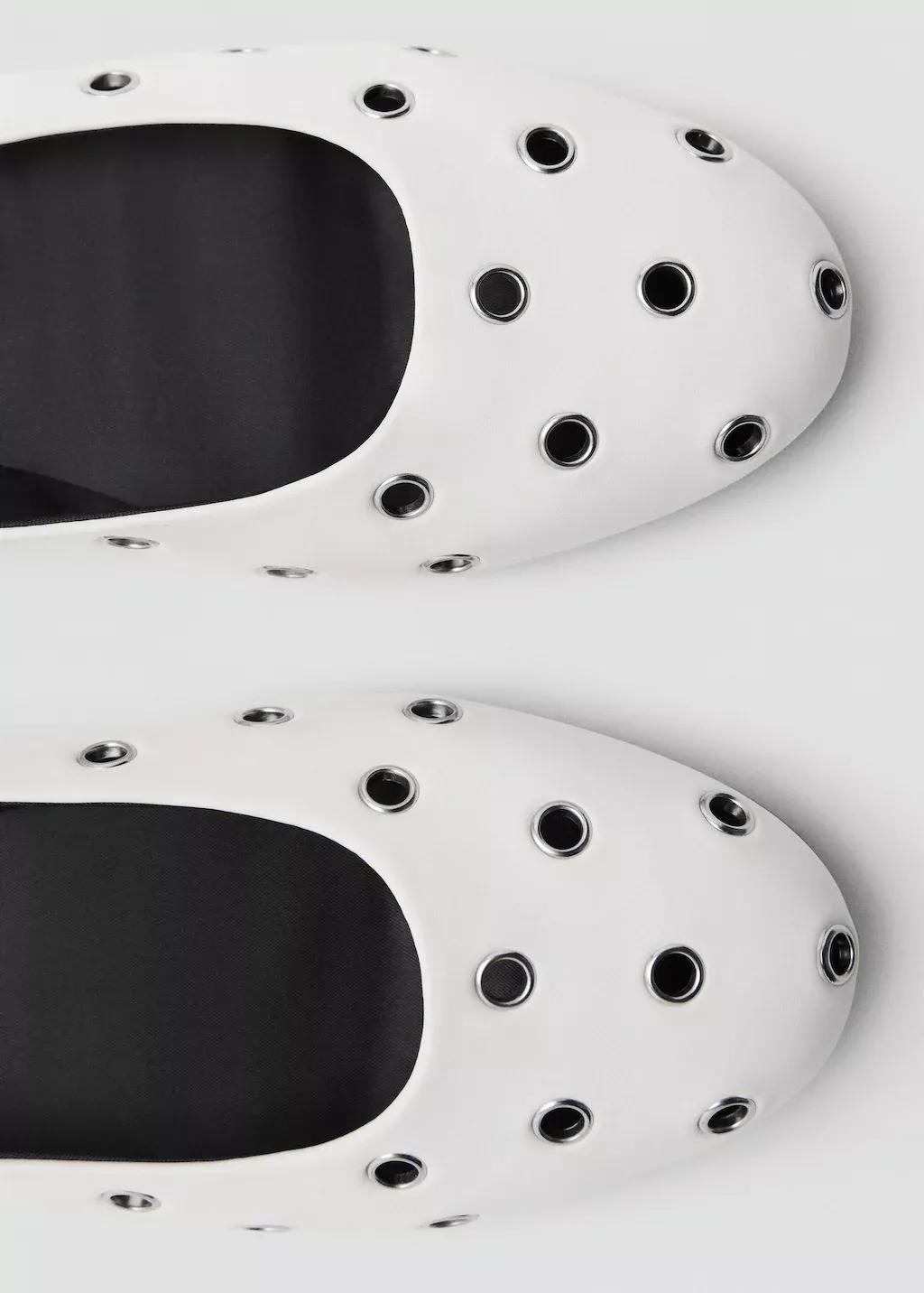White Die-Cut Ballerinas, , large image number 1