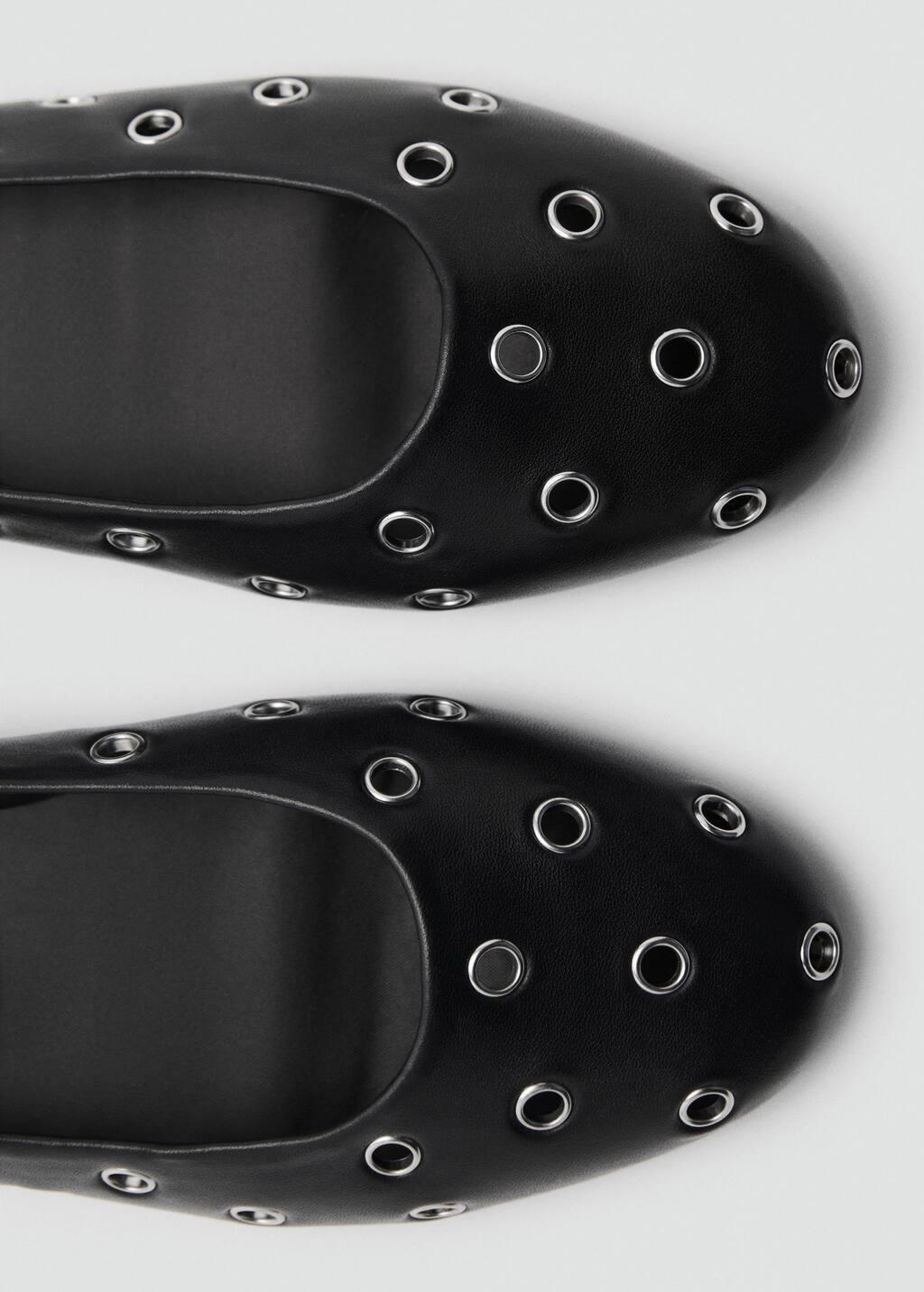 Black Die-Cut Ballerinas, 0201_99, large image number 1