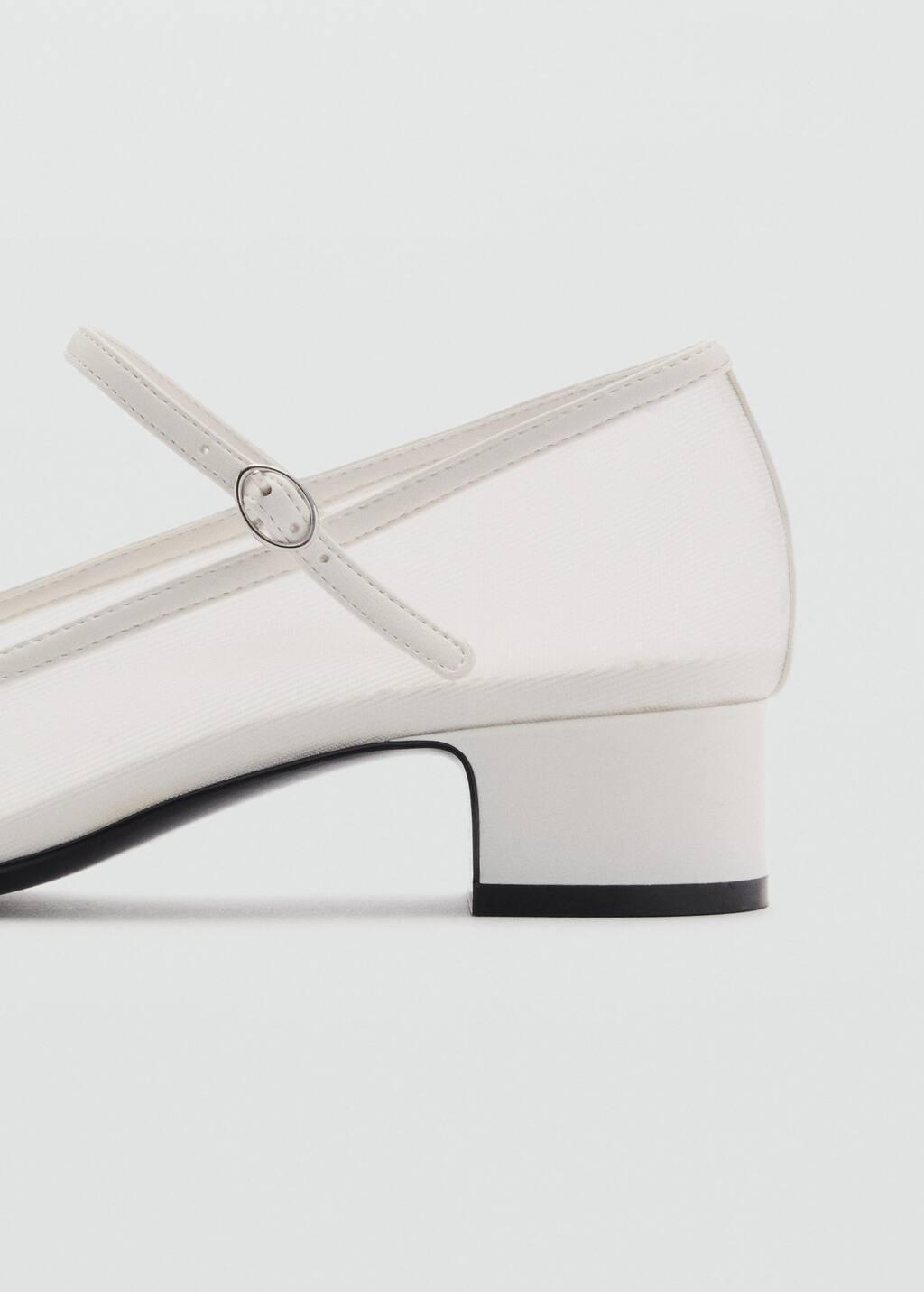 White Mesh Shoes With Buckle Strap, , large image number 3