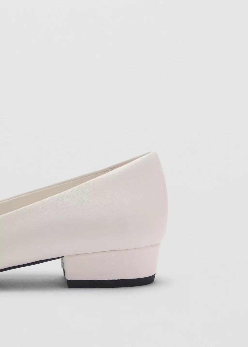White Open-Toe Leather Shoes, , large image number 1