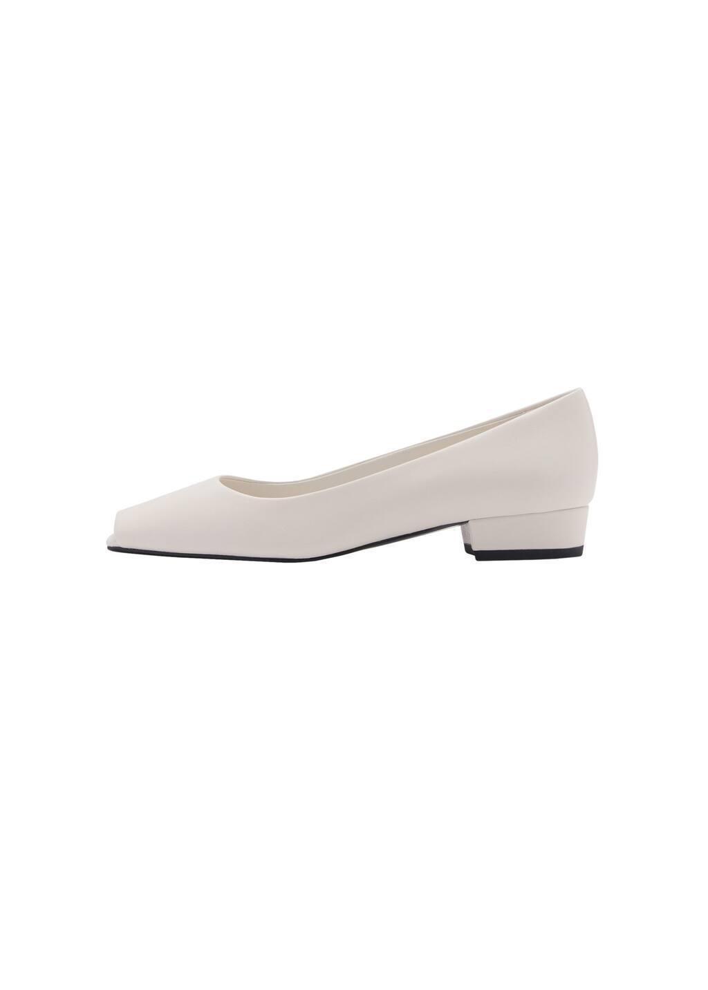 White Open-Toe Leather Shoes, , large image number 2