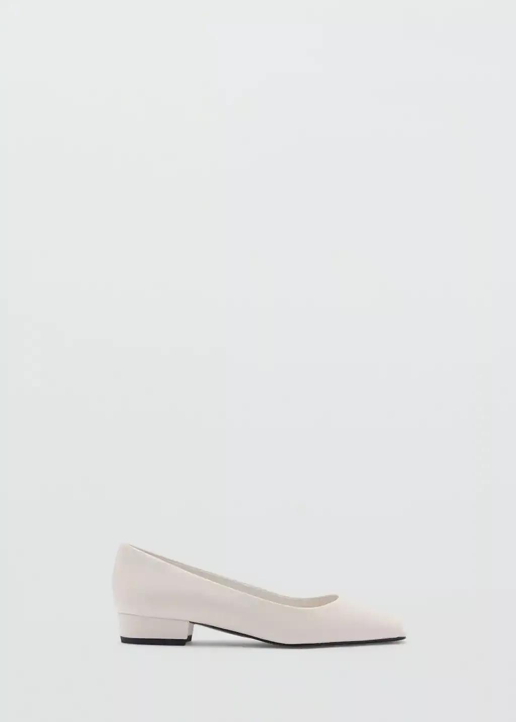 White Open-Toe Leather Shoes, , large image number 4