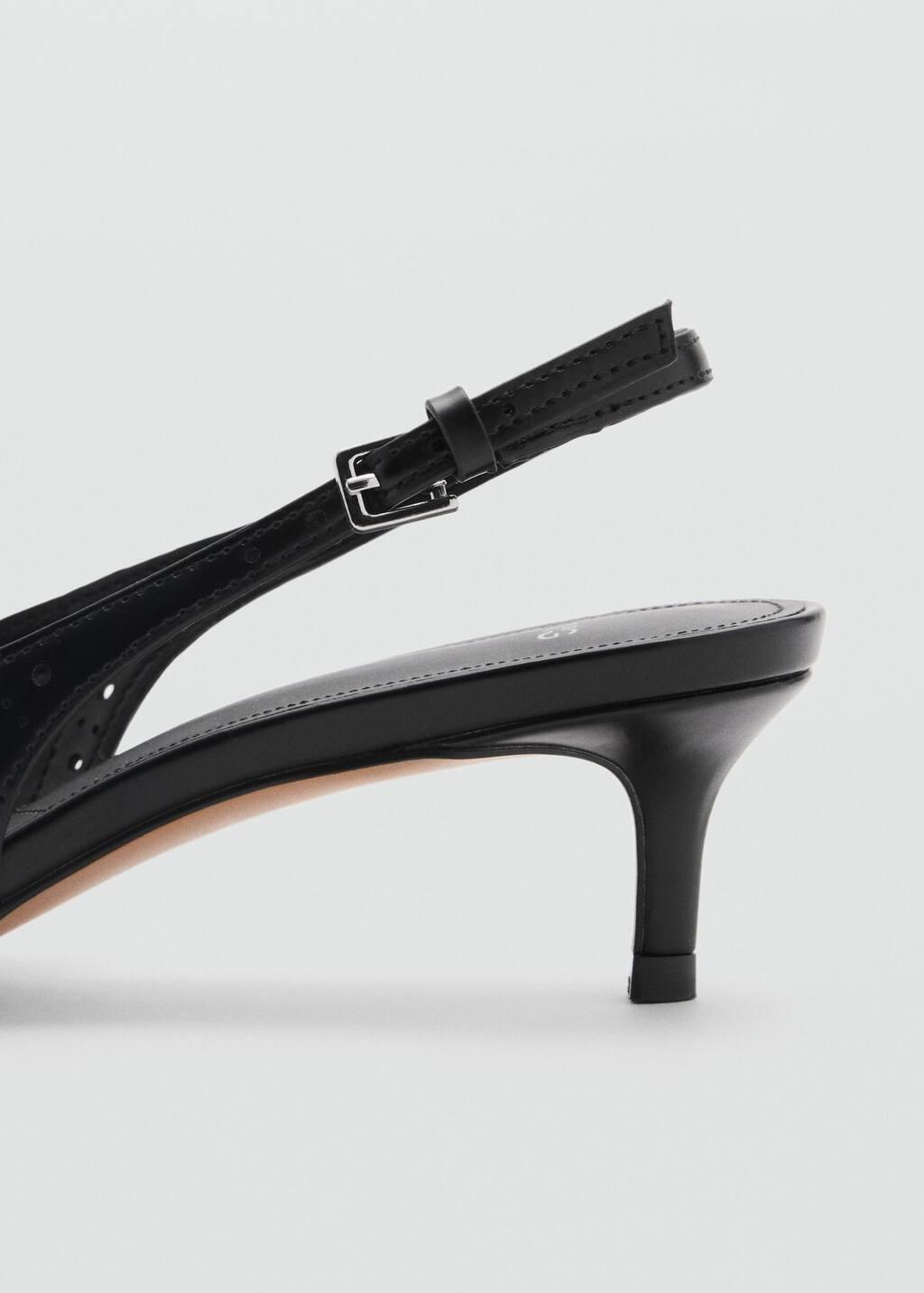 Black Fringe-Heel Shoes, , large image number 3