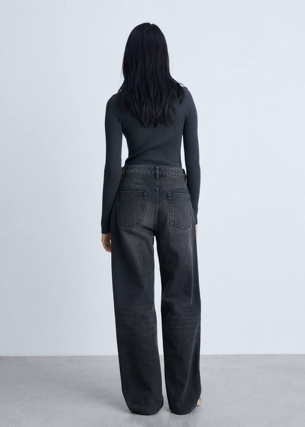 Grey Miami Medium-Rise Straight-Fit Jeans, , large image number 9