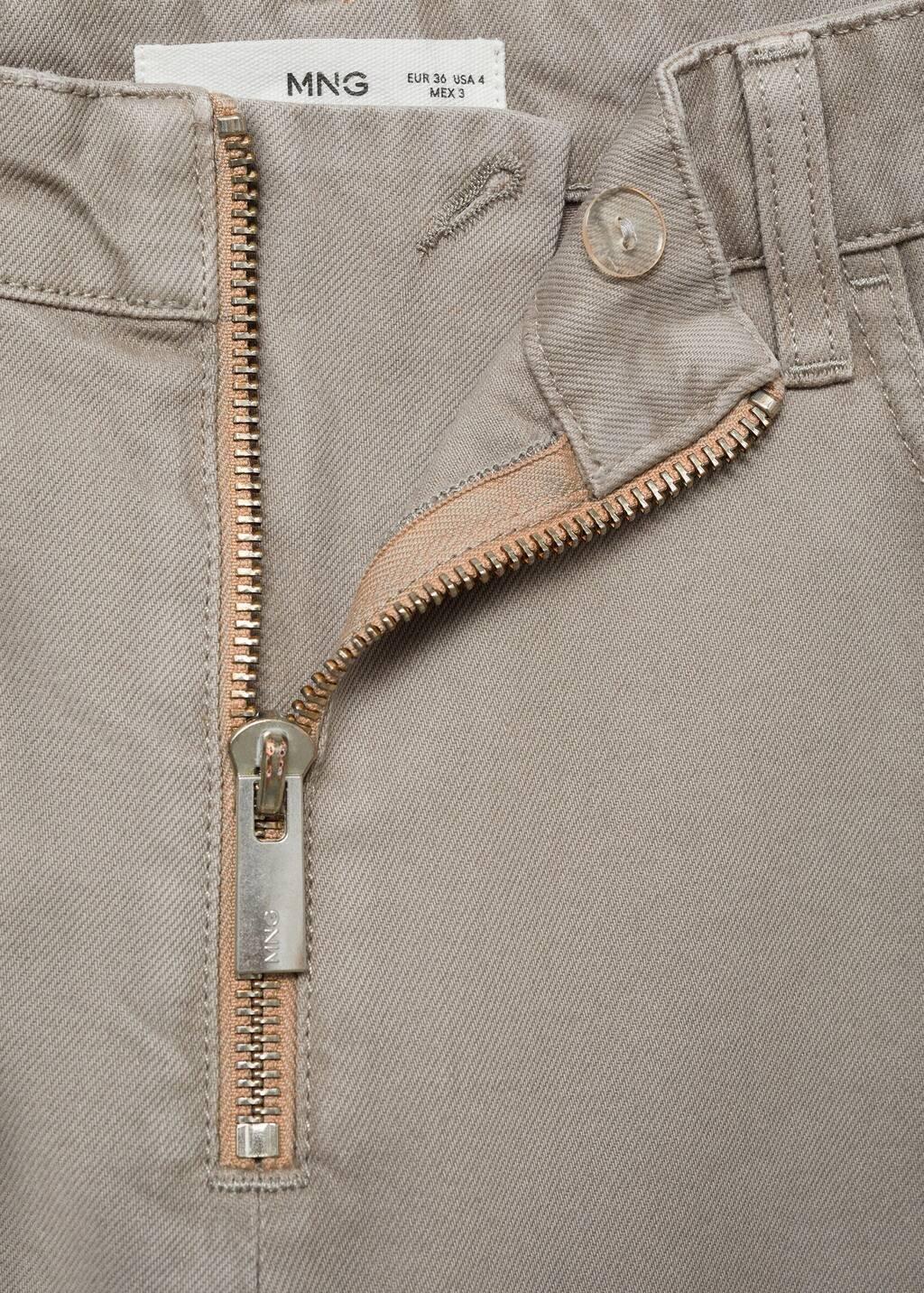 Grey Wideleg Jeans With Zip, , large image number 3