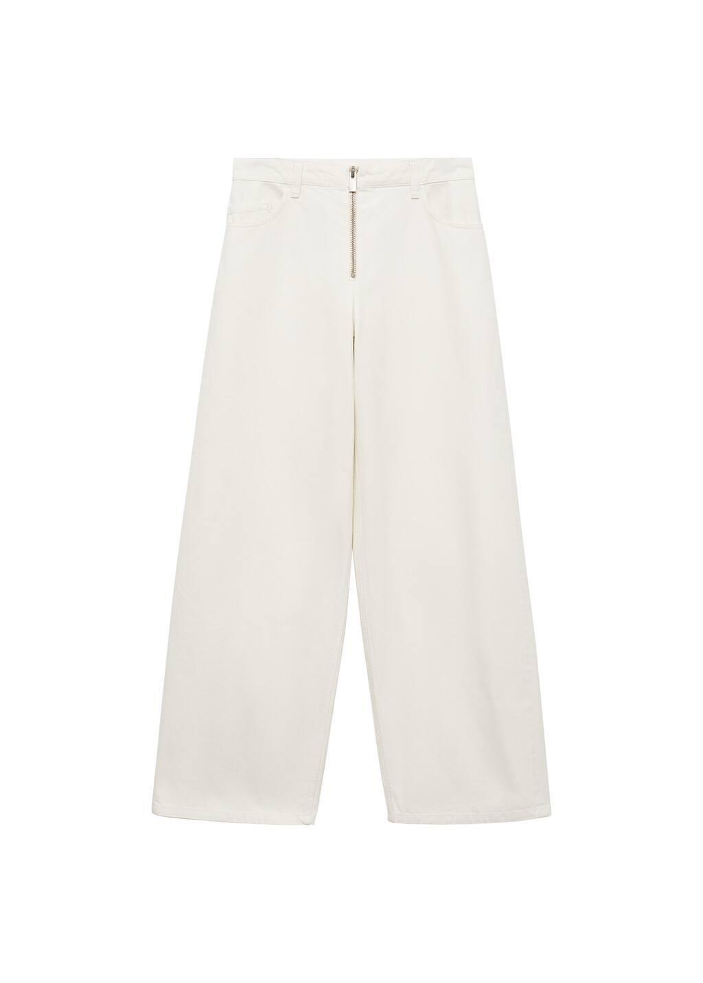 Grey Lt Pastel Wideleg Jeans With Zip, , large image number 2