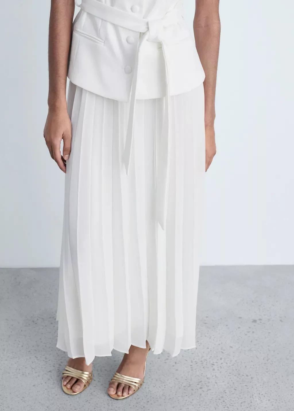 White Combined Vest Dress, , large image number 0