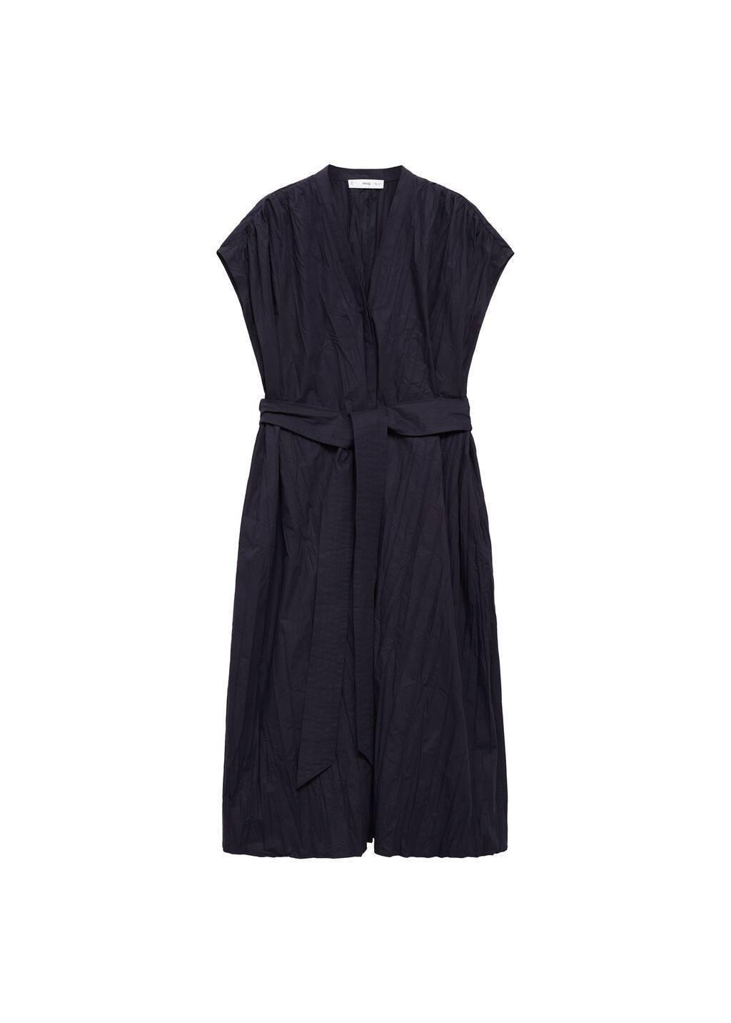 Black Textured Bow Dress, , large image number 2