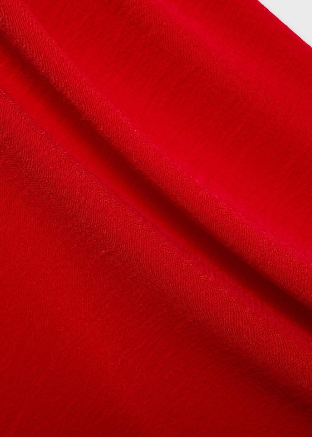 Red Draped Dress With Asymmetric Design, , large image number 3