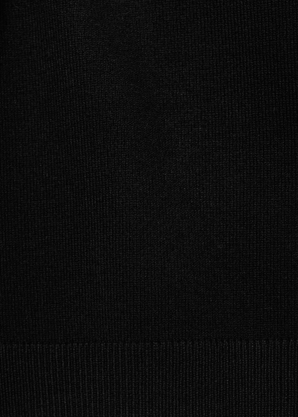 Black Striped Short-Sleeved Sweater, , large image number 2
