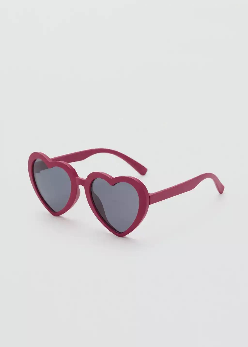 Red Heart-Shape Sunglasses, Kids Girl, Medium Red, large image number 0