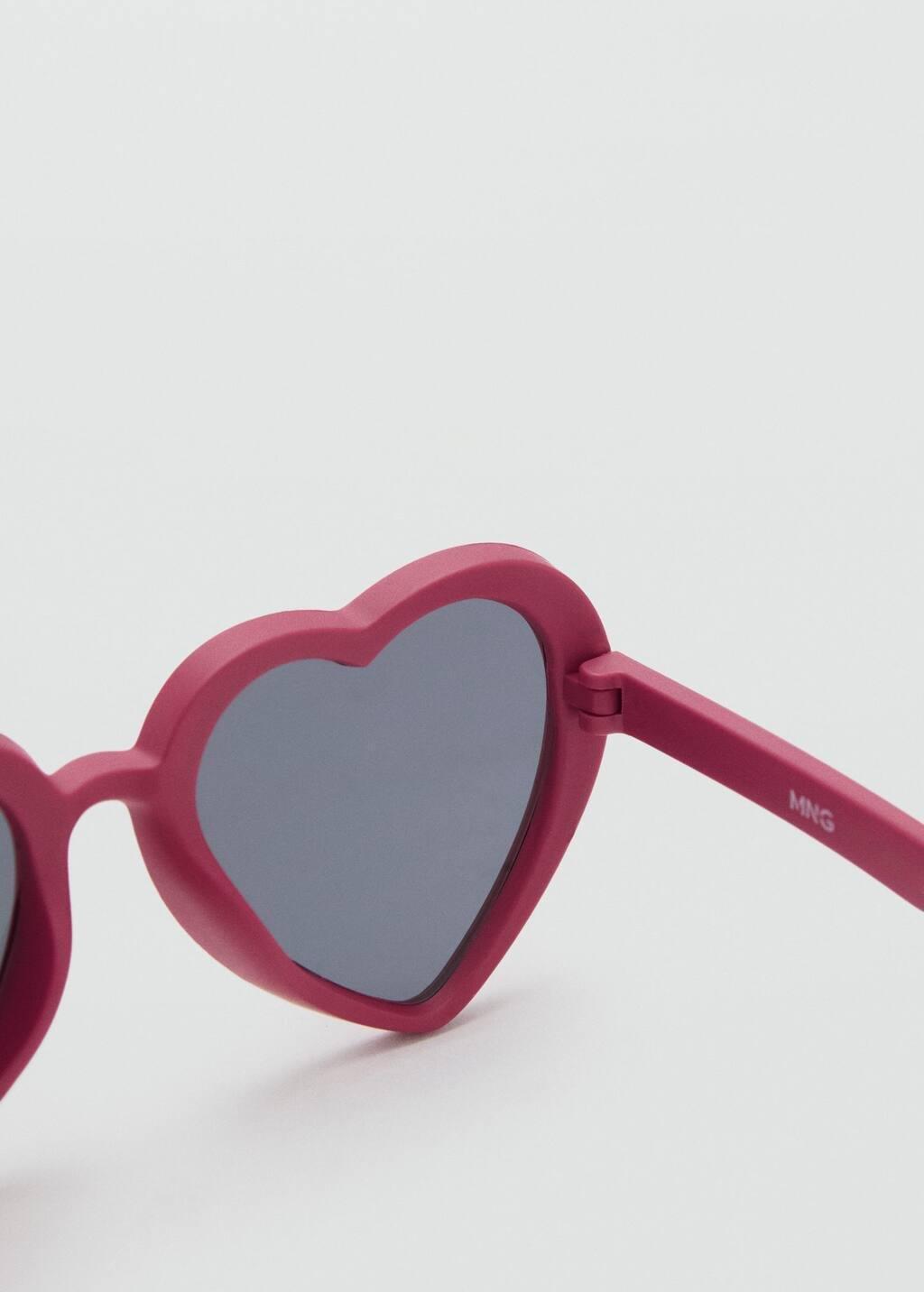 Red Heart-Shape Sunglasses, Kids Girl, Medium Red, large image number 1